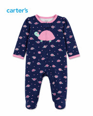 CARTERS TURTLE FOOTIE SLEEP & PLAY ROMPER