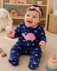 CARTERS TURTLE FOOTIE SLEEP & PLAY ROMPER