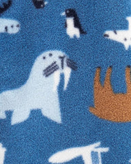 CARTERS WALRUS SNAP UP FLEECE SLEEP & PLAY ROMPER