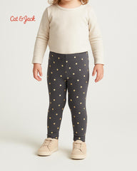 CAT & JACK GREY POLKA DOT PLUSH LEGGING