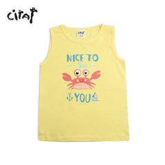 CIRAF YELLOW NICE TO SEA YOU TOP