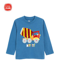 COOL CLUB BLUE MIX IT SEQUINED T-SHIRT