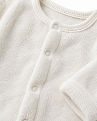 CUDDLESOME IVORY WHITE PLUSH FLEECE ROMPER