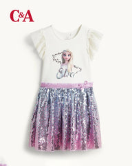 C&A FROZEN ELSA SPARKLE & FLARE SEQUIN DRESS