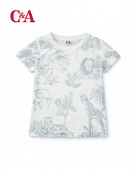 C&A JUNGLE SAFARI COTTON T-SHIRT WITH SHORT SET