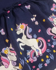 C&A NAVY UNICORN LONG SLEEVE JERSEY DRESS