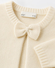C&A OFF WHITE BOW DETAILED CARDIGAN