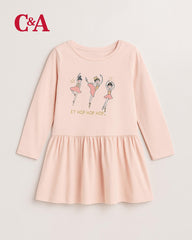 C&A PINK HOP HOP LONG SLEEVE DRESS
