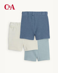 C&A SOFT PIQUE BABY SHORTS PACK OF 3