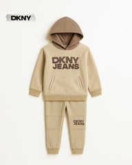DKNY BOYS FLEECE HOODED SWEATSHIRT WITH TROUSER SET