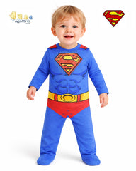 FAGOTTINO BLUE SUPERMAN COSTUME ROMPER