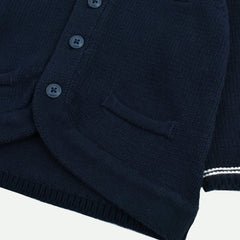 FAGOTTINO ROYAL BLUE KNITTED CARDIGAN COAT
