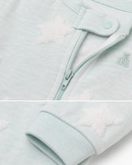GAP BABY MINT STAR PRINT ZIP ROMPER