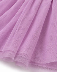 GAP BABY STRIPED TULLE SWEATSHIRT DRESS - LILAC