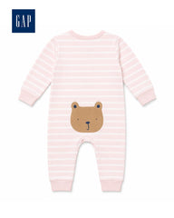 GAP GIRLS PINK STRIPED BEAR PRINT ROMPER