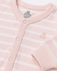 GAP GIRLS PINK STRIPED BEAR PRINT ROMPER