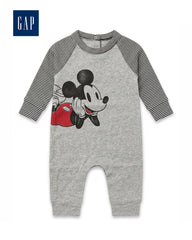 GAP GREY MICKEY MOUSE RAGLAN ROMPER