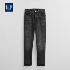 GAP MEDIUM FIT BLACK FRAYED HEM JEANS