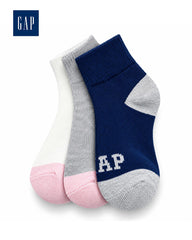 GAP MIXED COLOR ANKLE SOCKS - 3 PACK
