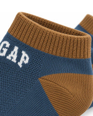 GAP NAVY & BROWN GAP ANKLE SOCKS - 3 PACK