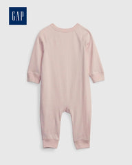 GAP PINK GAP LOGO COTTON SLEEPSUIT
