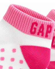 GAP PINK & WHITE POLKA DOT ANKLE SOCKS - 3 PACK