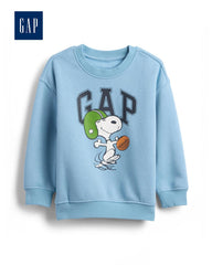 GAP SKY BLUE PEANUTS SNOOPY FOOTBALL FLEECE SWEATSHIRT