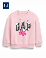 GAP SNOOPY WINTER GRAPHIC PINK SWEATSHIRT