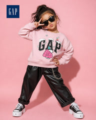 GAP SNOOPY WINTER GRAPHIC PINK SWEATSHIRT