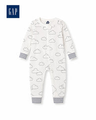 GAP WHITE CLOUD PRINT COTTON SLEEPSUIT