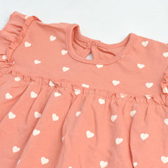 GEORGE ORANGE HEARTS PRINTED DRESS