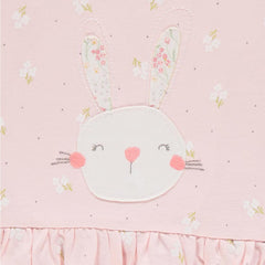 GEORGE PINK BUNNY FLORAL PEPLUM TOP