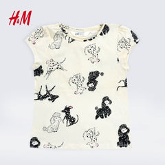 H&M BLACK AND WHITE SHEEP PRINTED T-SHIRT