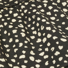 H&M BLACK LEOPARD PRINTED COTTON DRESS