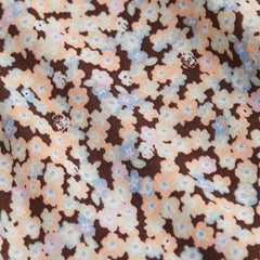 H&M BROWN SMALL FLOWERS LOOSE FIT JERSEY LEGGING