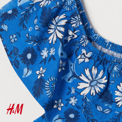 H&M Blue Flounced Jersey Dress