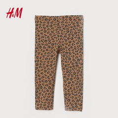 H&M Dark beige Leopard Print 3/4 Leggings