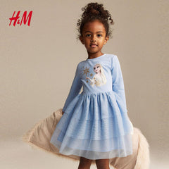 H&M LIGHT BLUE FROZEN TULLE DRESS