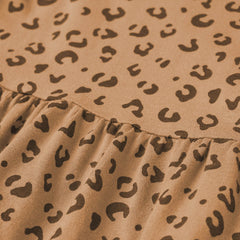 H&M LIGHT BROWN LEOPARD PRINTED DRESS
