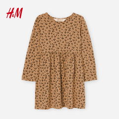 H&M LIGHT BROWN LEOPARD PRINTED DRESS