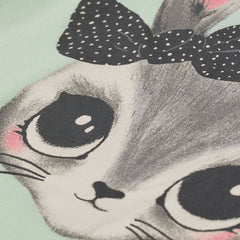 H&M LIGHT GREEN RABBIT LONG SLEEVE T-SHIRT