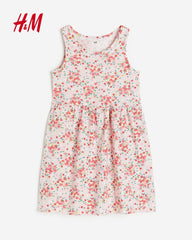 H&M LIGHT PINK FLORAL PATTERENED DRESS