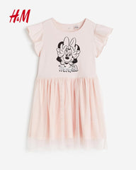 H&M LIGHT PINK MINNIE MOUSE TULLE SKIRT DRESS