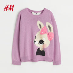 H&M LIGHT PURPLE RABIT JUMPER