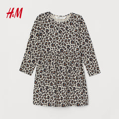 H&M LEOPARD PATTRENED DRESS LONG SLEEVE