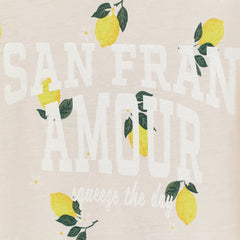 H&M GIRLS LIMES PRINTED T-SHIRT