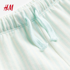 H&M MINT GREEN STRIPED SHORTS