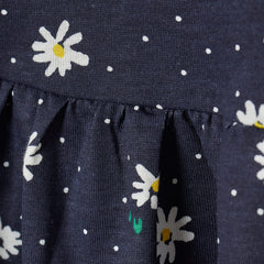 H&M NAVY BLUE FLORAL PATTERNED JERSEY DRESS