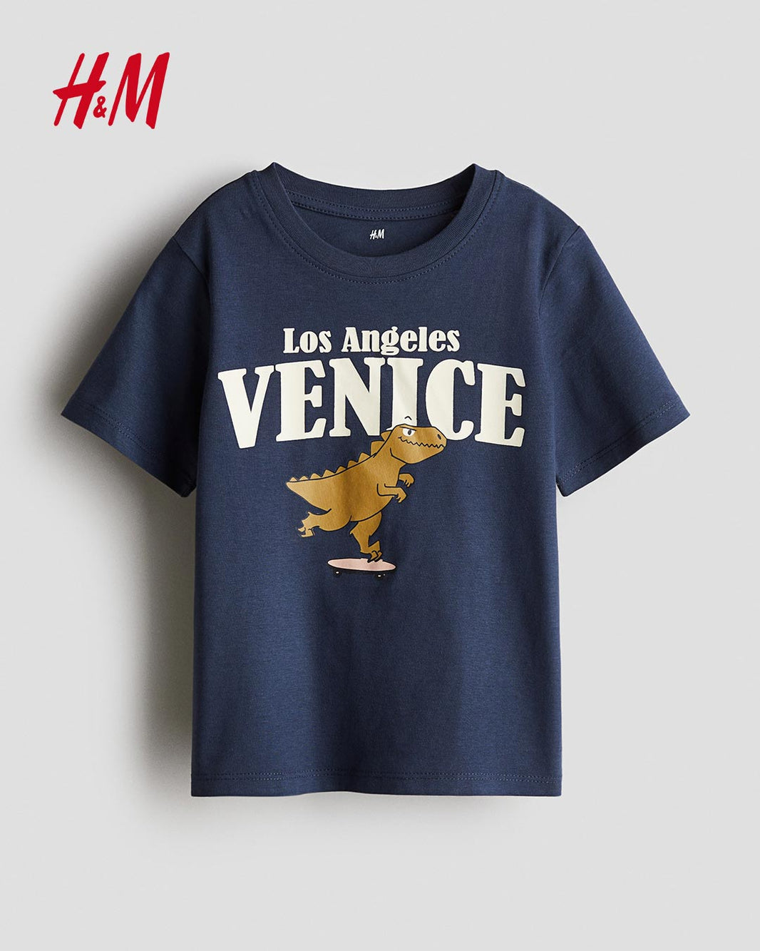H&M NAVY BLUE VENICE PRINTED T-SHIRT