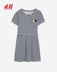 H&M NAVY STRIPED MINNIE MOUSE DRESS